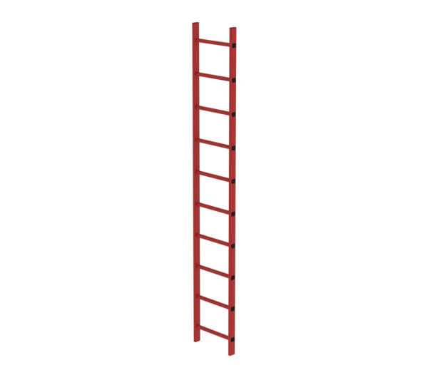 Shaft ladder RFG 400 mm clear width, 10 rungs | © MUNK GmbH