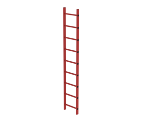 Shaft ladder RFG 400 mm clear width, 9 rungs | © MUNK GmbH