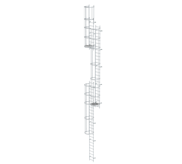 Mult-fl.vert. ladder w.back prot, br. alu 14.36 m | © MUNK GmbH