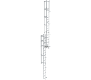 Mult-fl.vert. ladder w.back prot, anod.alu 12.96 m | © MUNK GmbH