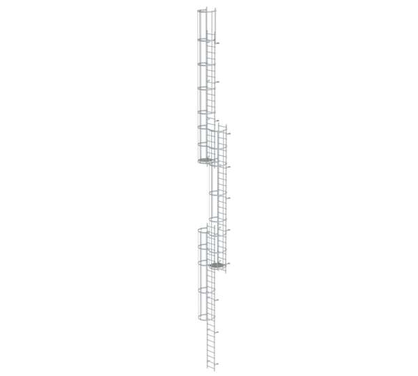 Mult-fl.vert. ladder w.back prot, anod.alu 18.00 m | © MUNK GmbH