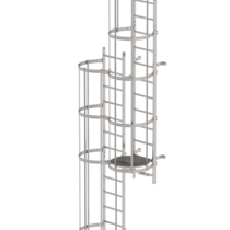 Mult-fl.vert. ladder w.back prot, st.stl. 12.12 m | © MUNK GmbH