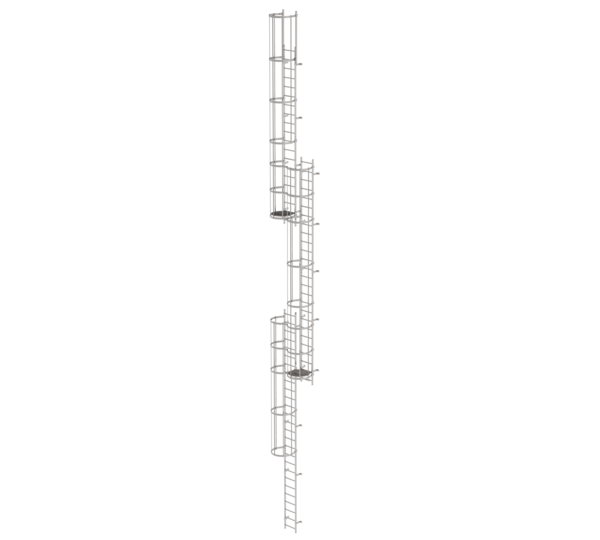 Mult-fl.vert. ladder w.back prot, st.stl. 17.16 m | © MUNK GmbH