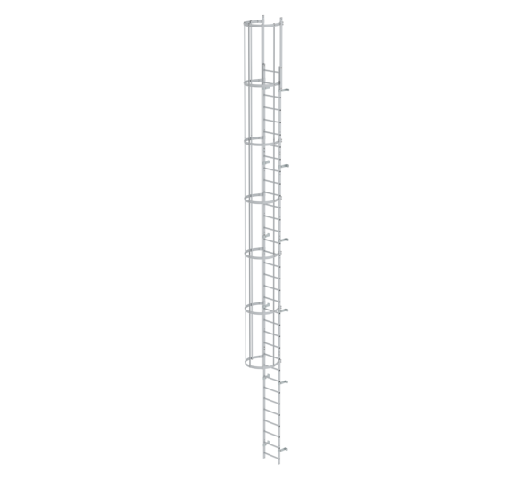 Sing.fl. vertical ladder w.bk prot.anod.alu.10.72m | © MUNK GmbH