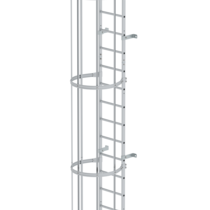 Sing.fl. vertical ladder w.bk prot.anod.alu.9.60m | © MUNK GmbH