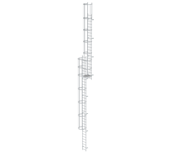 Multi.fl.vertical ladder w.bk prot.anod.alu.15.48m | © MUNK GmbH