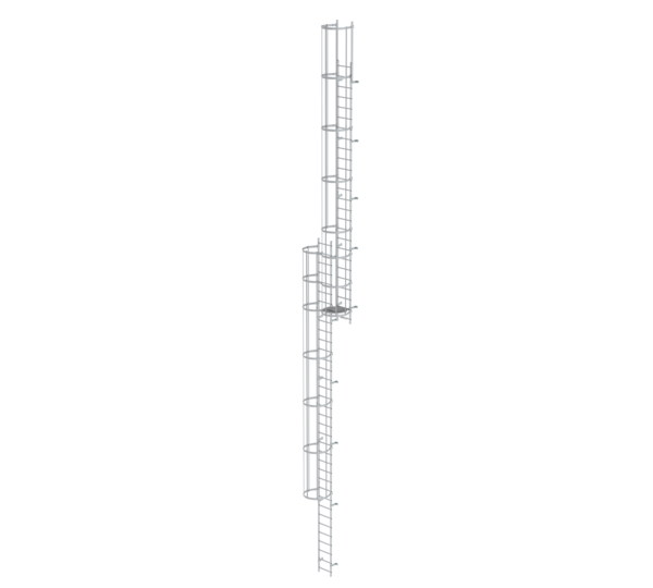 Mult-fl.vert. ladder w.back prot, anod.alu 16.32 m | © MUNK GmbH
