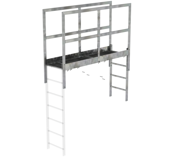 Escalier d'acrotère en acier galvanisé Dimension intérieure 1880mm | © MUNK GmbH