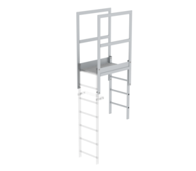 Attika-Überstieg Aluminium eloxiert Länge 930 mm,  | © MUNK GmbH