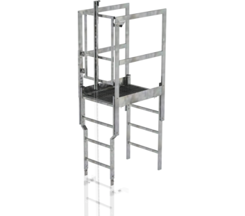 Passerelle pr acrotère av portes sécurité inox | © MUNK GmbH