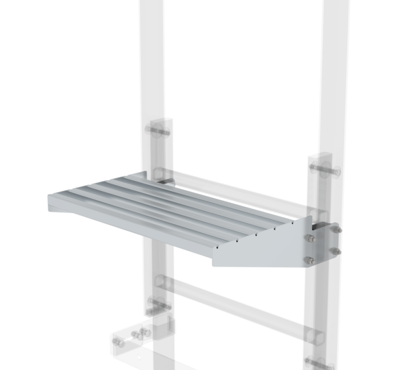 Ausstiegstritt Alu bl. 520x300 mm, Spaltmaß 300mm | © MUNK GmbH