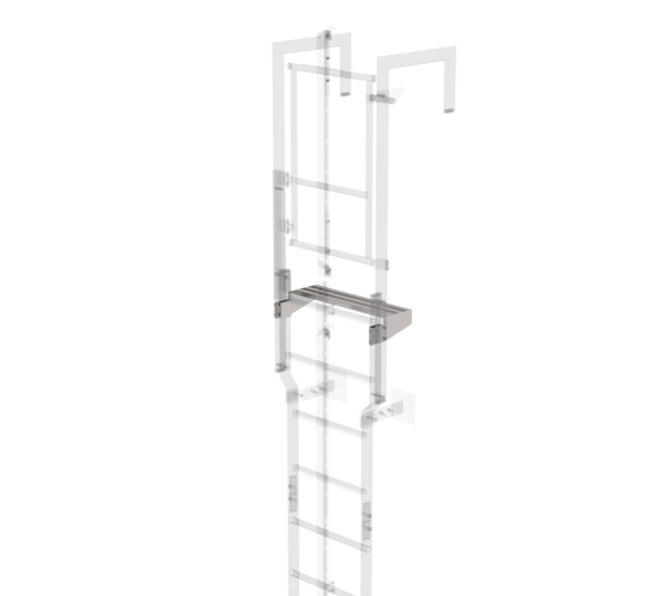 Ausstiegstritt Edelstahl 620mm, Spaltmaß 200mm | © MUNK GmbH