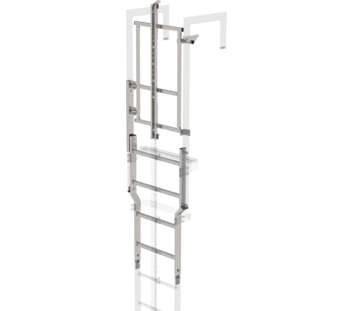 Sicherungstüre mit Steigschutzschiene Edelstahl | © MUNK GmbH Sicherungstüre mit Steigschutzschiene Edelstahl | © MUNK GmbH
