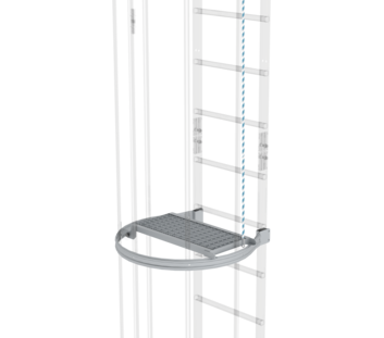 Intermediate platform, folding, anodised alu. | © MUNK GmbH