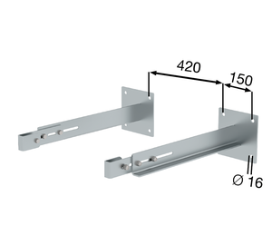Special wall anchor, rigid, galv steel 600-700mm | © MUNK GmbH