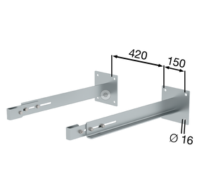 Special wall anchor, rigid, st. steel 700-800mm | © MUNK GmbH
