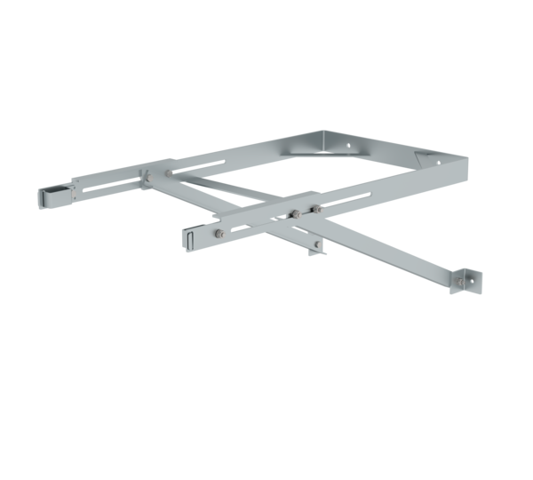 Wall h. U-bracket, stowable, galvanised steel, 550-750mm | © MUNK GmbH