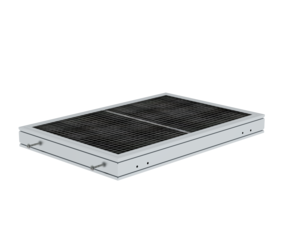 Plateforme passerelle 1260 mm Revêtement caillebotis en acier | © MUNK GmbH