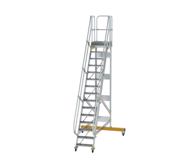 Plattformtreppe 60° fahrbar Stufenbreite 600 mm, 15 Stufen | © MUNK GmbH Plattformtreppe 60° fahrbar St.br. 600 mm, 15 St. | © MUNK GmbH