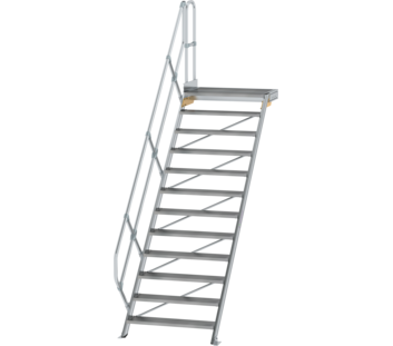 Treppe m. PF 45° St.br. 1000 mm, 12 St., Alu ger. | © MUNK GmbH