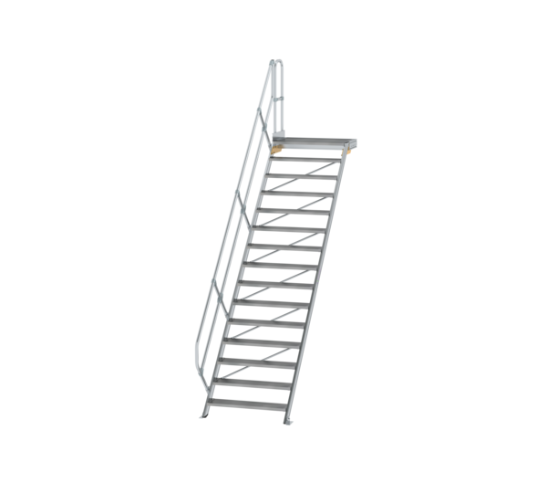 Treppe m. PF 45° St.br. 1000 mm, 15 St., Alu ger. | © MUNK GmbH