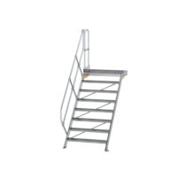 Stairs w. plat. 45° st. wid. 1,000 mm, 8 st, gr.al | © MUNK GmbH