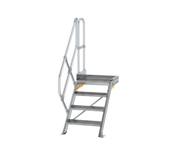 Treppe m. PF 45° St.br. 600 mm, 4 St., Alu ger. | © MUNK GmbH