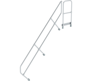 Stairs w. plat. 45° 2nd handrail for 10 steps, 45° | © MUNK GmbH