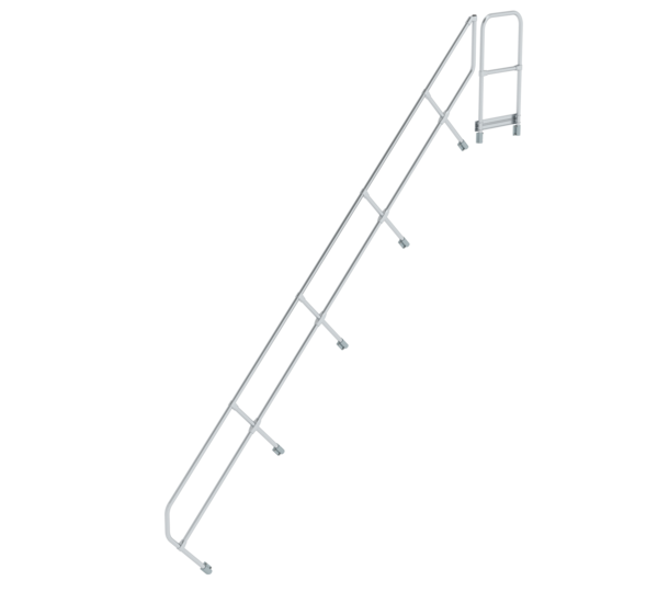 Stairs w. plat. 45° 2nd handrail for 17 steps, 45° | © MUNK GmbH