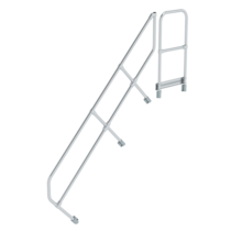 Stairs w. plat. 45° 2nd handrail for 8 steps, 45° | © MUNK GmbH