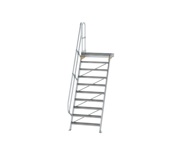 Treppe m. PF 60° St.br. 1000 mm, 10 St., Alu ger. | © MUNK GmbH