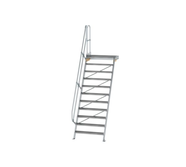 Treppe m. PF 60° St.br. 1000 mm, 11 St., Alu ger. | © MUNK GmbH