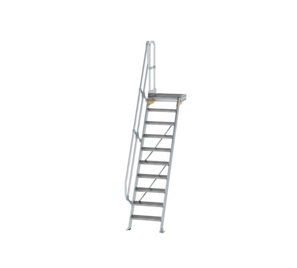 Treppe m. PF 60° St.br. 600 mm, 10 St., Alu ger. | © MUNK GmbH