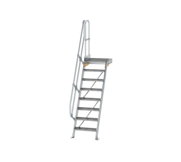 Treppe m. PF 60° St.br. 600 mm, 8 St. , Alu ger. | © MUNK GmbH