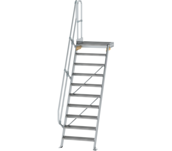 Treppe m. PF 60° St.br. 800 mm, 10 St., Alu ger. | © MUNK GmbH