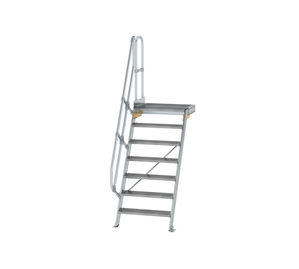 Treppe m. PF 60° St.br. 800 mm, 7 St., Alu ger. | © MUNK GmbH