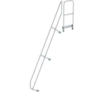 Escalier avec plate-forme 60°, deuxième main courante pour 11 marches, inclinaison 60° | © MUNK GmbH Esc. p-f 60° 2e main cour. pour 11 mar. 60° | © MUNK GmbH