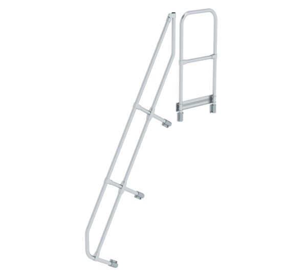 Stairs w. plat. 60° 2nd handrail for 8 steps, 60° | © MUNK GmbH