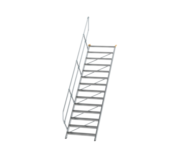 Stairs 45° step width 1,000 mm, 14 steps, gr. alu | © MUNK GmbH