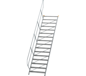 Stairs 45° step width 1,000 mm, 16 steps, gr. alu | © MUNK GmbH