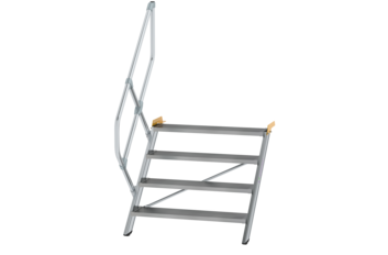 Escaliers 45°, largeur de marches 1 000 mm, 4 marches, aluminium strié | © MUNK GmbH Esc. 45° larg. marche 1000 mm, 4 mar., alu strié | © MUNK GmbH