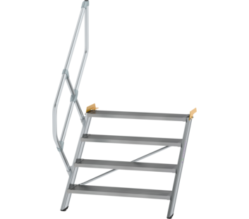 Esc. 45° larg. marche 1000 mm, 4 mar., alu strié | © MUNK GmbH