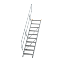 Stairs 45° step width 600 mm, 10 steps, gr. alu | © MUNK GmbH