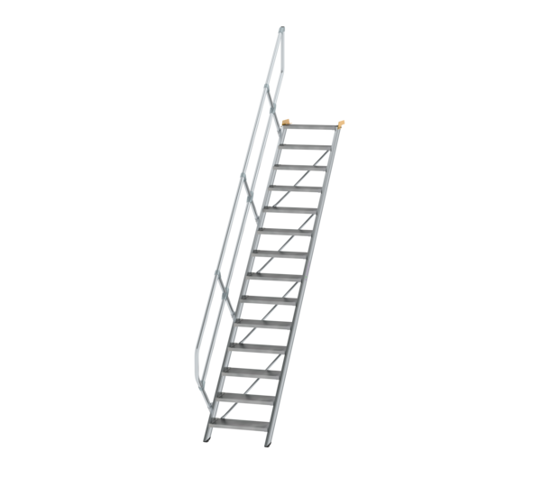 Treppe 45° St.br. 600 mm, 14 St., Alu ger. | © MUNK GmbH