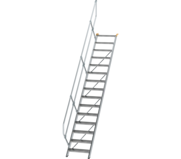 Treppe 45° St.br. 600 mm, 15 St., Alu ger. | © MUNK GmbH