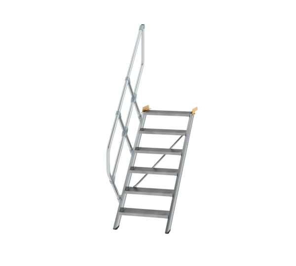 Esc. 45° larg. marche 600 mm, 6 mar., alu strié | © MUNK GmbH