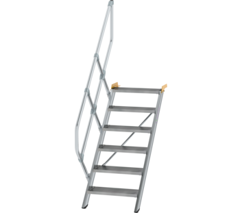 Escaliers 45°, largeur de marches 600 mm, 6 marches, aluminium strié | © MUNK GmbH Esc. 45° larg. marche 600 mm, 6 mar., alu strié | © MUNK GmbH