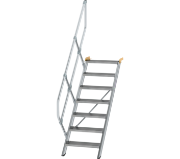 Escaliers 45°, largeur de marches 600 mm, 7 marches, aluminium strié | © MUNK GmbH Esc. 45° larg. marche 600 mm, 7 mar., alu strié | © MUNK GmbH