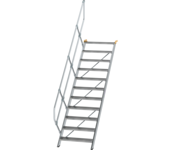 Esc. 45° larg. marche 800 mm, 11 mar., alu strié | © MUNK GmbH