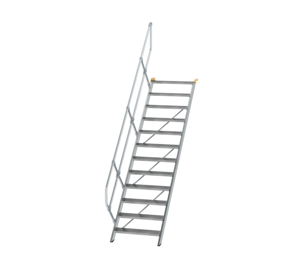 Stairs 45° step width 800 mm, 12 steps, gr. alu | © MUNK GmbH